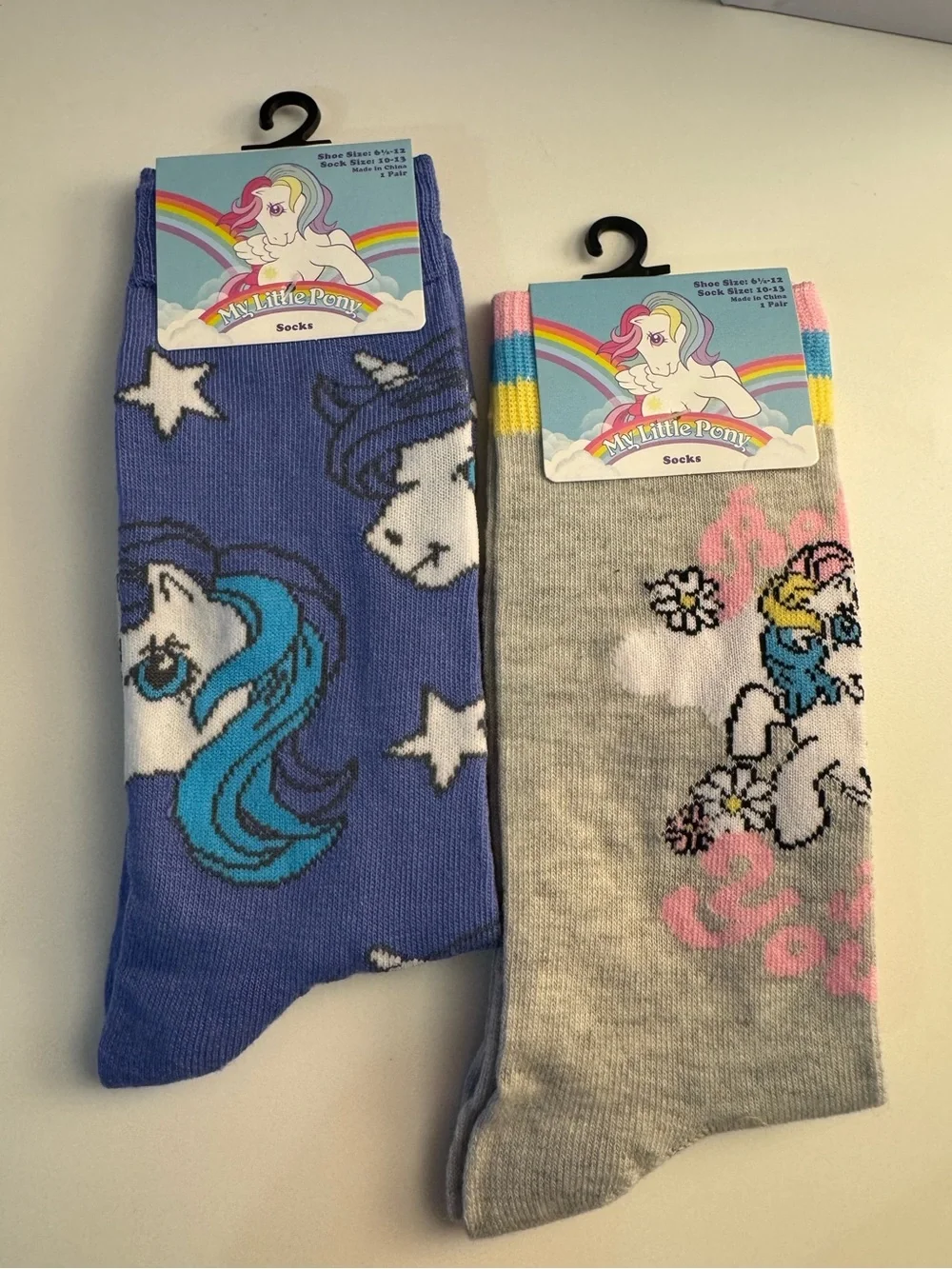 Gift Bundle of 2 Pairs My Little Pony Retro Socks 80s Cartoon NWT